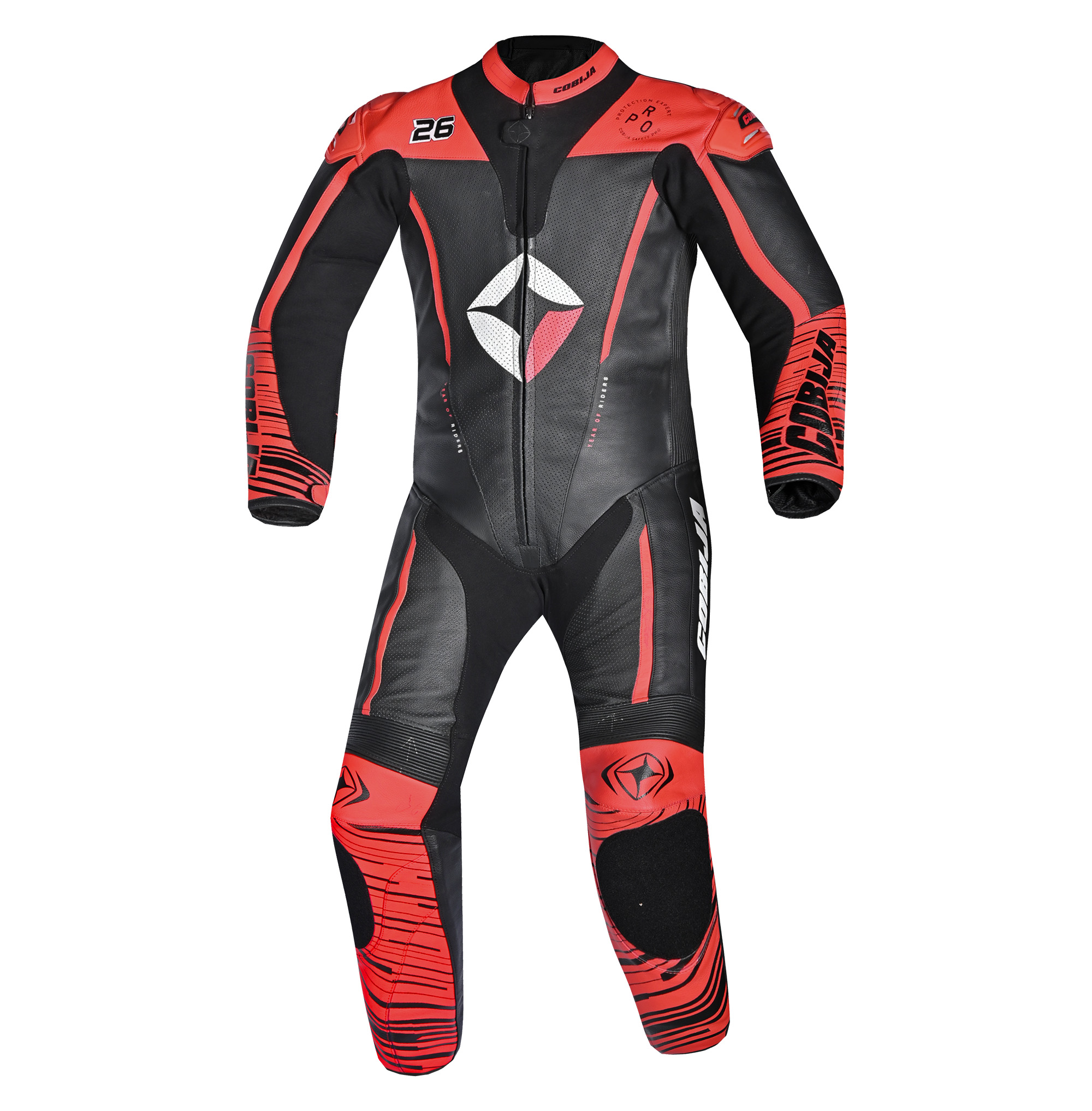 Cobija Crimson Line 1-Piece Leather Racing Suit