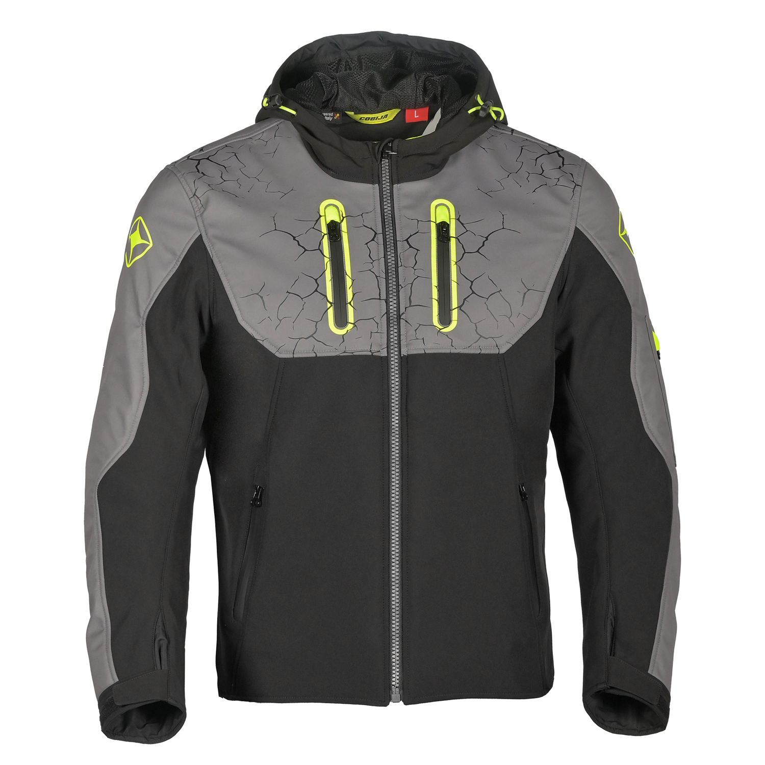 Cobija Crackle Grey & Black Technical Riding Hoodie