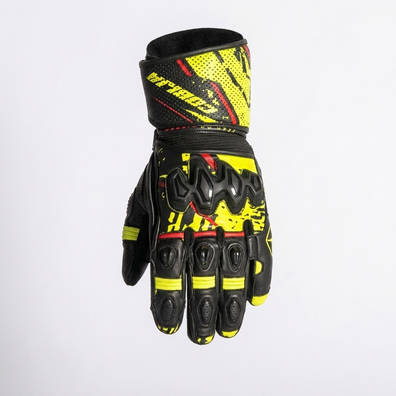 Cobija S2 High-Viz Neon Full-Gauntlet Racing Gloves