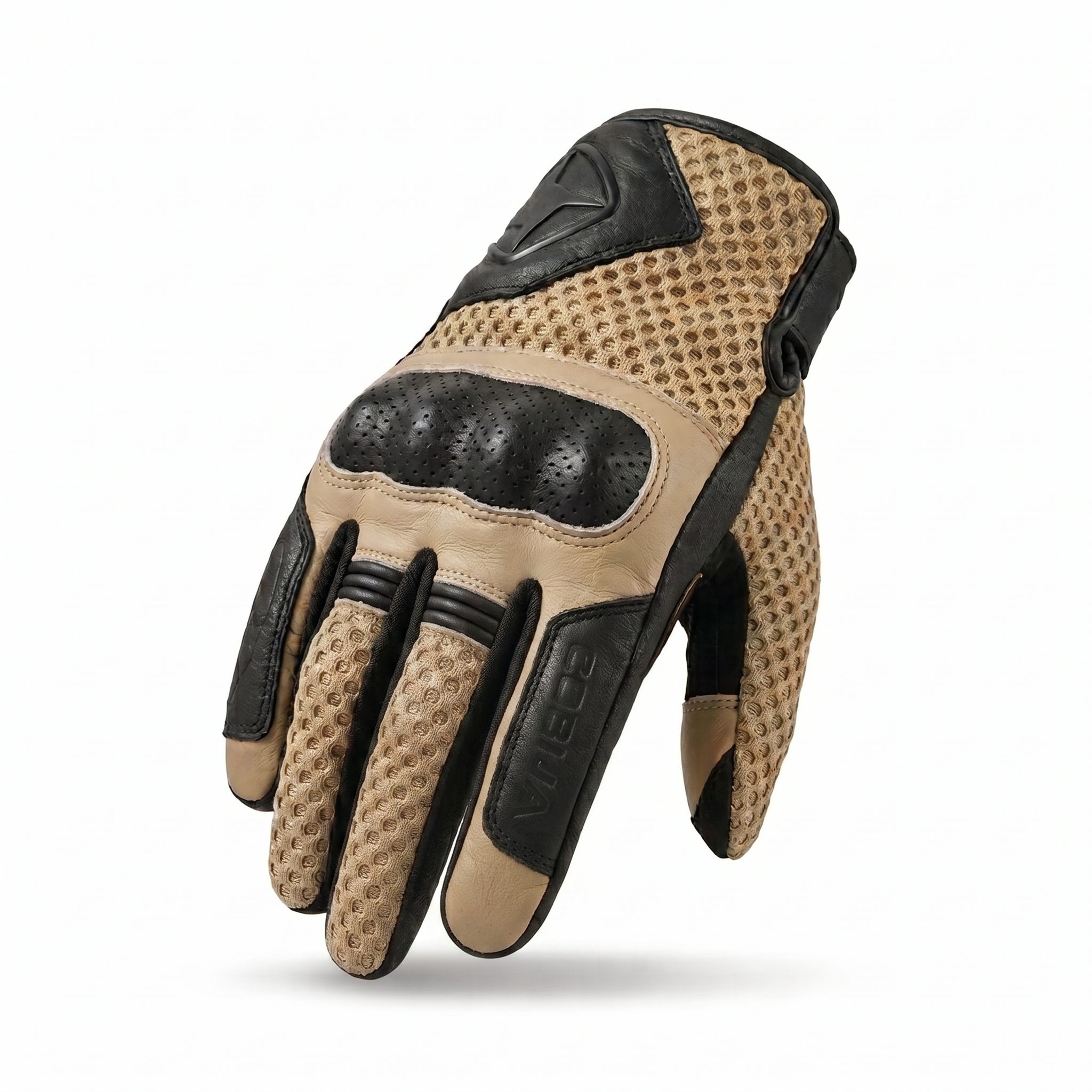Cobija Mojave 3D Air Mesh & Tan Leather Riding Gloves
